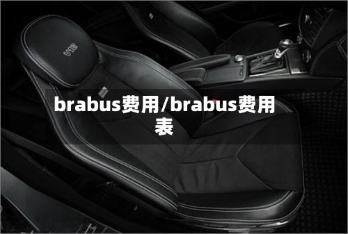 brabus费用/brabus费用表-第2张图片