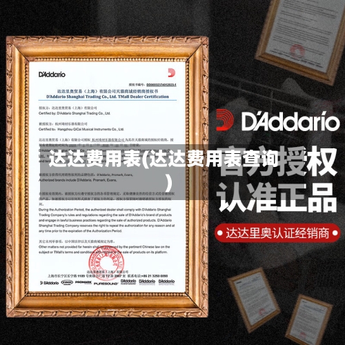 达达费用表(达达费用表查询)