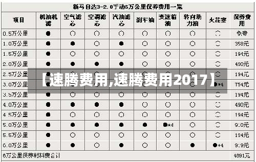 【速腾费用,速腾费用2017】