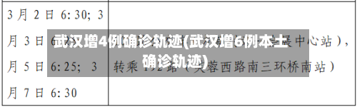 武汉增4例确诊轨迹(武汉增6例本土确诊轨迹)-第3张图片