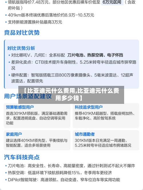【比亚迪元什么费用,比亚迪元什么费用多少钱】